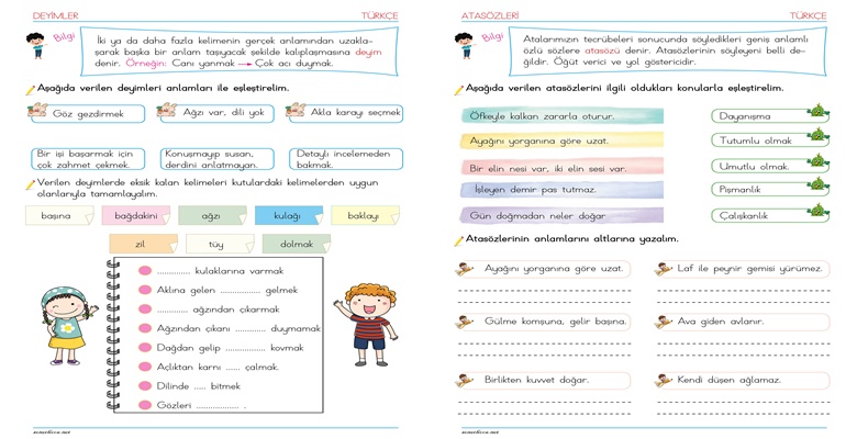 2. Sınıf Zıt Anlamlı Kelimeler Etkinlik Ve Çalışma Sayfaları PDF