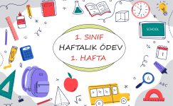 1. Sınıf Haftalık Ödev (1. Dönem 1. Hafta) 1. Sınıf Haftalık Ödev (1. Dönem 1. Hafta)