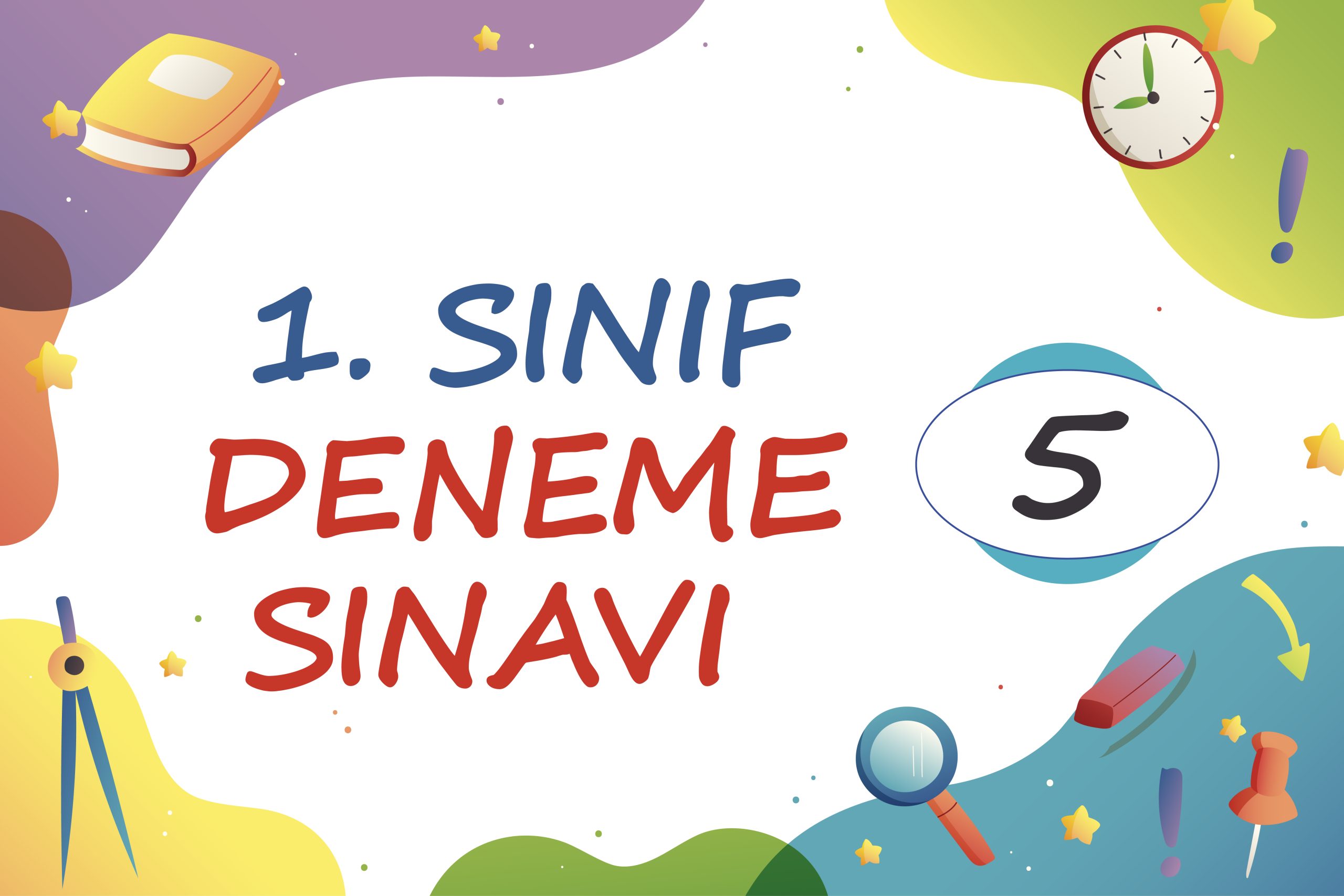 1. Sınıf Deneme Sınavı Pdf (5), 2021-2022 Türkçe, Matematik Test