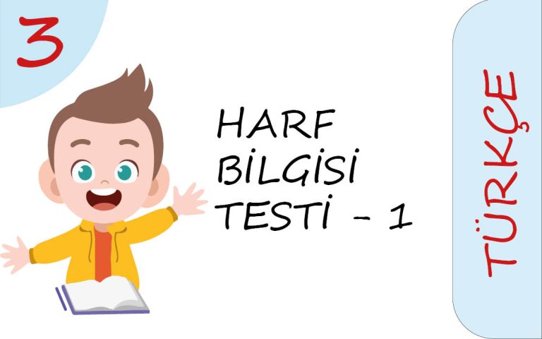 3. Sınıf Harf Bilgisi Testi – 1 (Kolay Seviye)