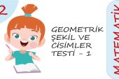 2. Sınıf Geometrik Şekil ve Cisimler Testi – 1 (Kolay Seviye)