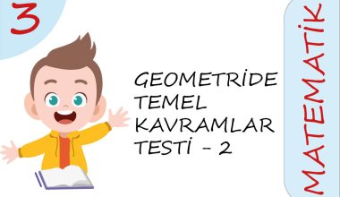 3. Sınıf Geometride Temel Kavramlar Testi – 2 (Zor Seviye)