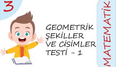 3. Sınıf Geometrik Şekiller ve Cisimler Testi – 1 (Kolay Seviye)