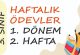 3. Sınıf Haftalık Ödev 1. Dönem 2. Hafta
