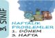 3. Sınıf Haftalık Problemler (1. Dönem 3. Hafta)