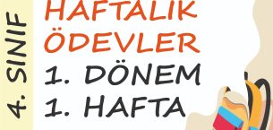 4. Sınıf Haftalık Ödev 1. Dönem 1. Hafta