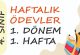 4. Sınıf Haftalık Ödev 1. Dönem 1. Hafta
