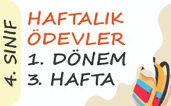 4. Sınıf Haftalık Ödev 1. Dönem 3. Hafta