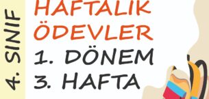 4. Sınıf Haftalık Ödev 1. Dönem 3. Hafta