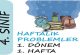 4. Sınıf Haftalık Problemler (1. Dönem 1. Hafta)