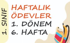 1. Sınıf Haftalık Ödev 1. Dönem 6. Hafta