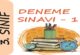 3. Sınıf Deneme Sınavı -1