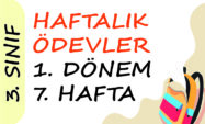 3. Sınıf Haftalık Ödev 1. Dönem 7. Hafta