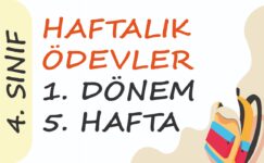 4. Sınıf Haftalık Ödev 1. Dönem 5. Hafta