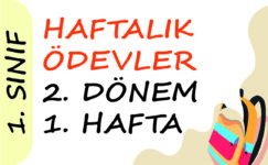 1. Sınıf Haftalık Ödev (2. Dönem 1. Hafta)