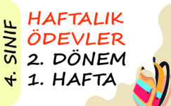 4. Sınıf Haftalık Ödev (2. Dönem 1. Hafta)