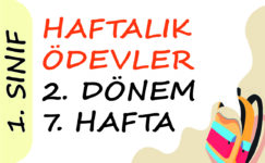 1. Sınıf Haftalık Ödev (2. Dönem 7. Hafta)