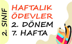 2. Sınıf Haftalık Ödev (2. Dönem 7. Hafta)