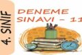 4. Sınıf Deneme Sınavı – 11