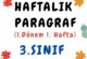 3. Sınıf Haftalık Paragraf (1. Dönem 1. Hafta) – PDF İndir 3. Sınıf Haftalık Paragraf (1. Dönem 1. Hafta) – PDF İndir