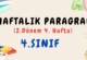 4. Sınıf Haftalık Paragraf (2. Dönem 4. Hafta) – PDF İndir