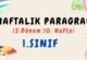 1. Sınıf Haftalık Paragraf (2. Dönem 10. Hafta) – PDF İndir