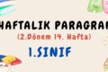1. Sınıf Haftalık Paragraf (2. Dönem 14. Hafta) – PDF İndir