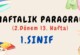 1. Sınıf Haftalık Paragraf (2. Dönem 13. Hafta) – PDF İndir
